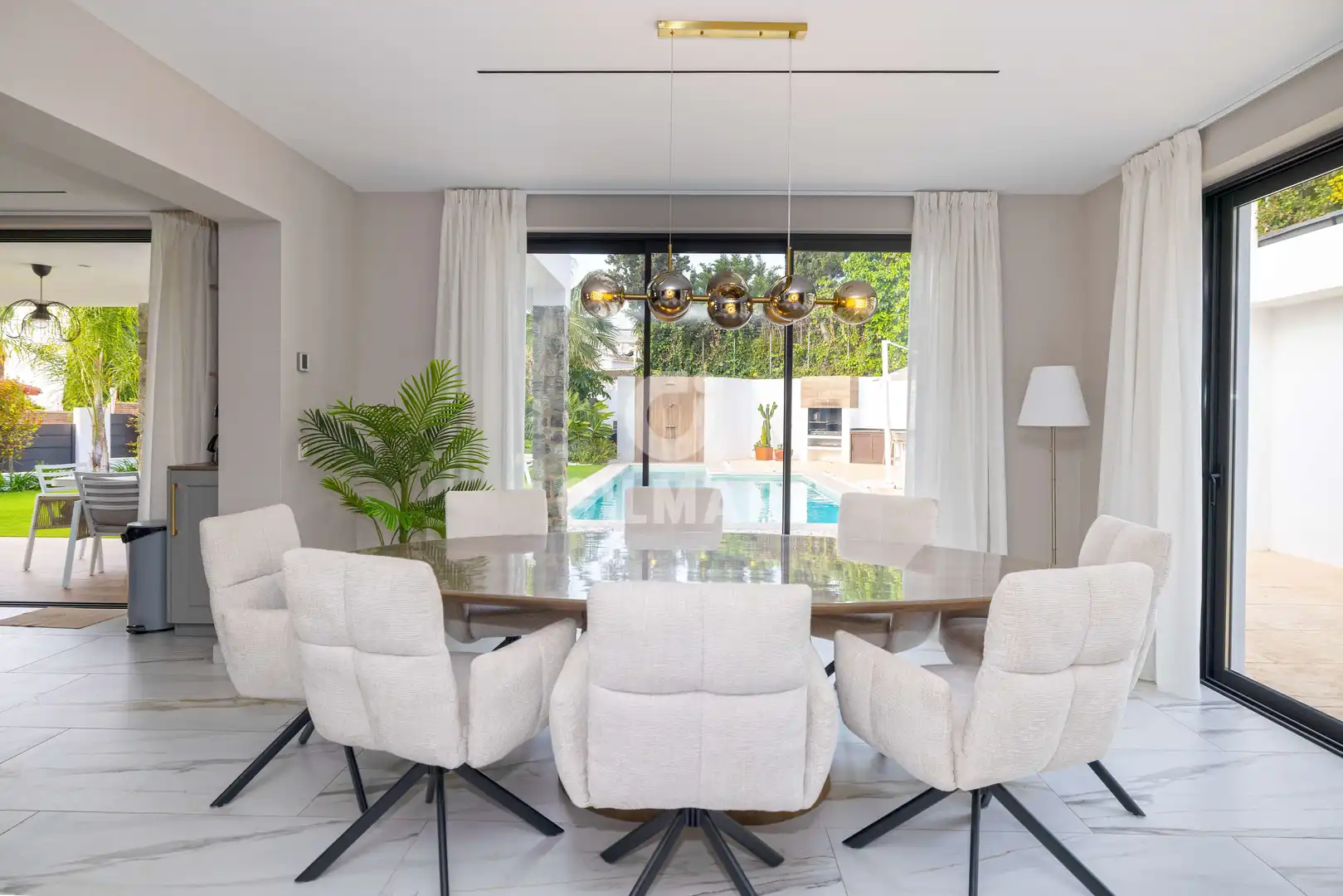 Dining room of Houses for sale in Benalmádena  with Heating, Private garden and Swimming Pool