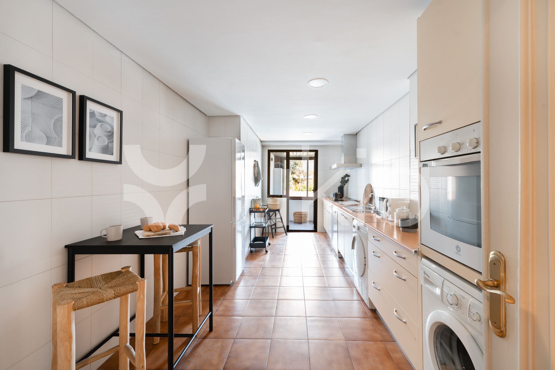 Kitchen of Apartment to rent in  Madrid Capital  with Air Conditioner, Heating and Furnished