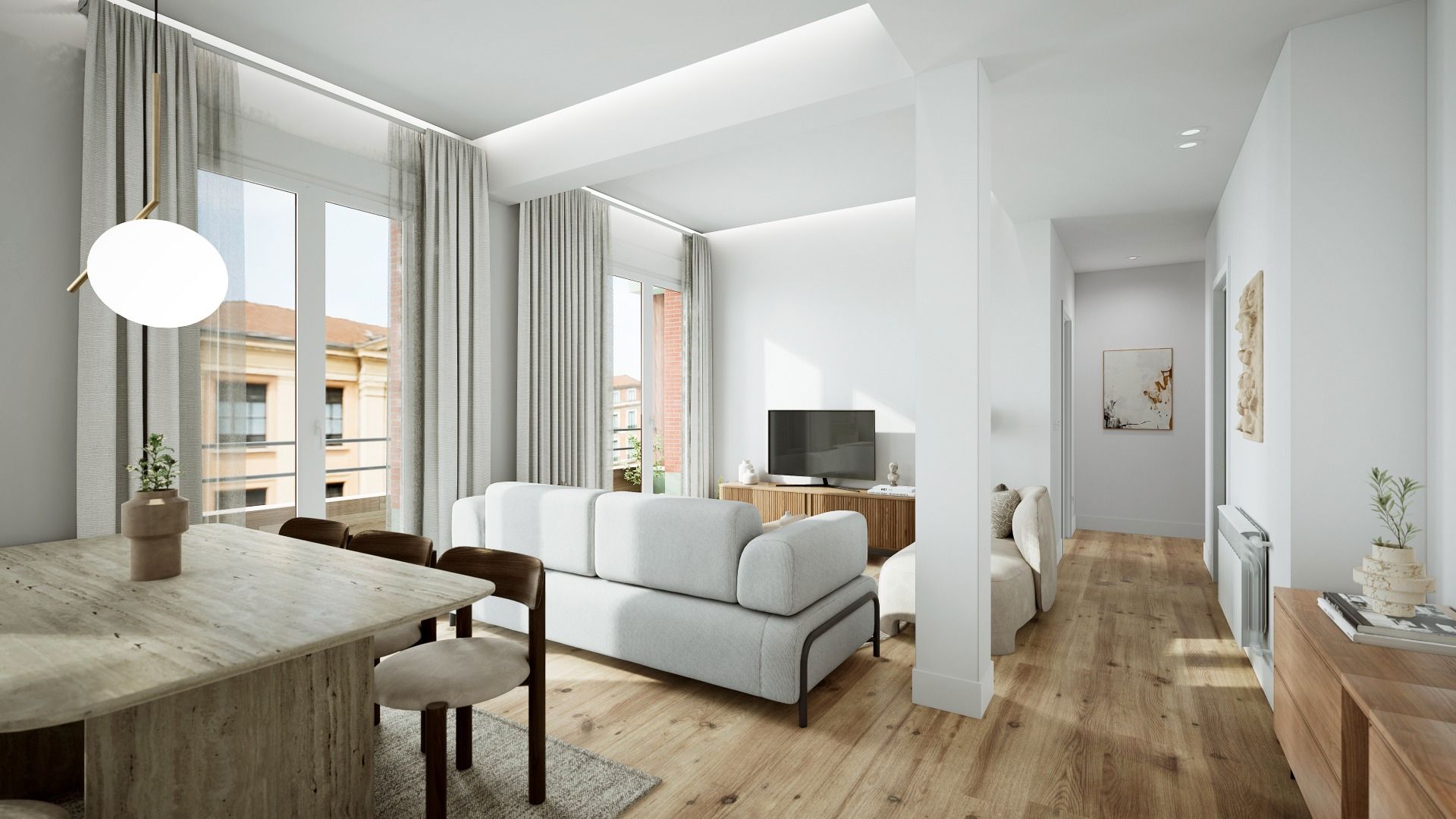Living room of Flat for sale in Bilbao   with Terrace and Balcony
