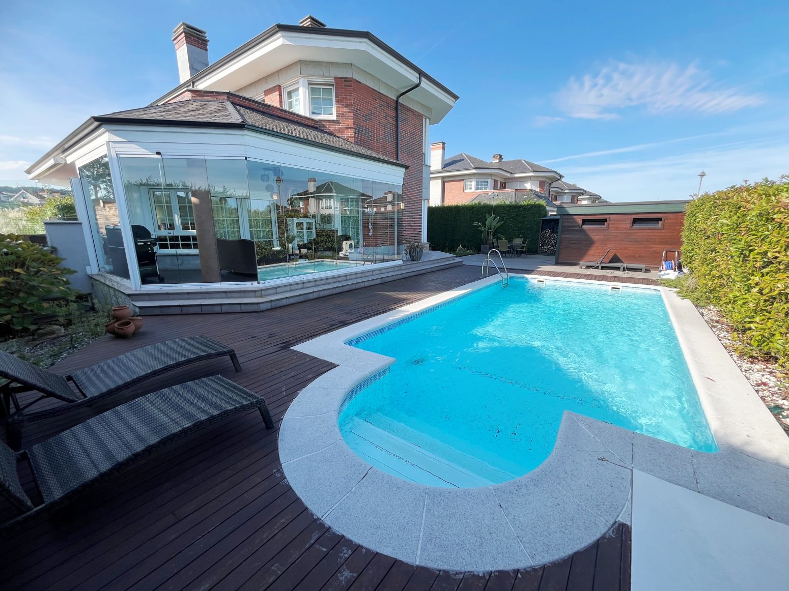Swimming pool of House or chalet for sale in Corvera de Asturias  with Heating, Parquet flooring and Terrace