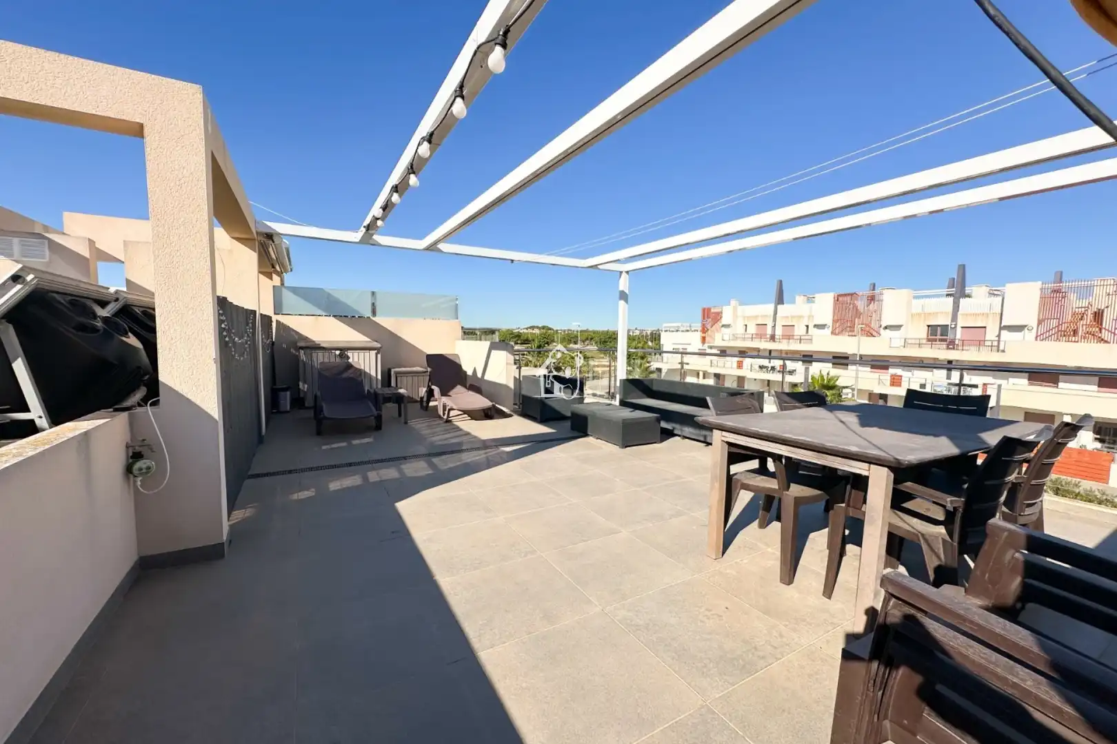Terrassa de Apartament de lloguer en Pilar de la Horadada amb Aire condicionat, Terrassa i Piscina