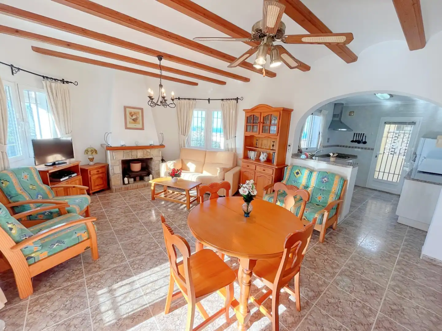 Dining room of Houses for sale in El Ràfol d'Almúnia  with Air Conditioner, Heating and Terrace