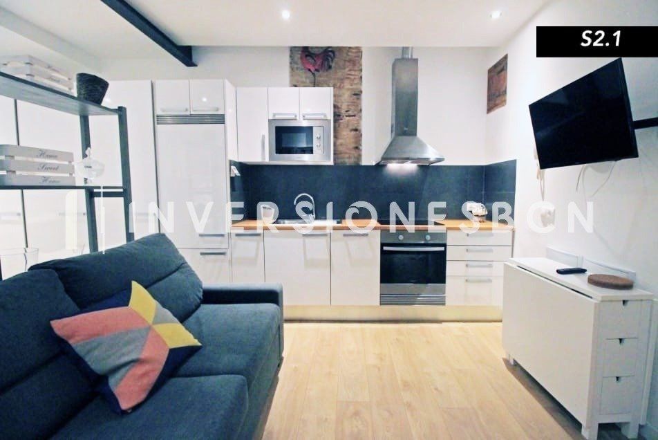 Cuina de Estudi de lloguer en  Barcelona Capital amb Aire condicionat i Calefacció