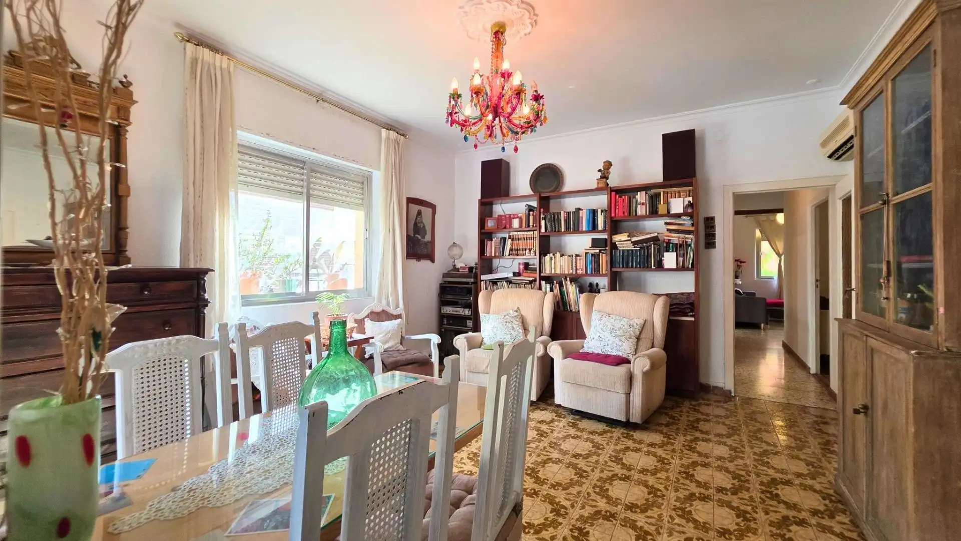 Dining room of Flat for sale in Almería  with Air Conditioner, Private garden and Balcony