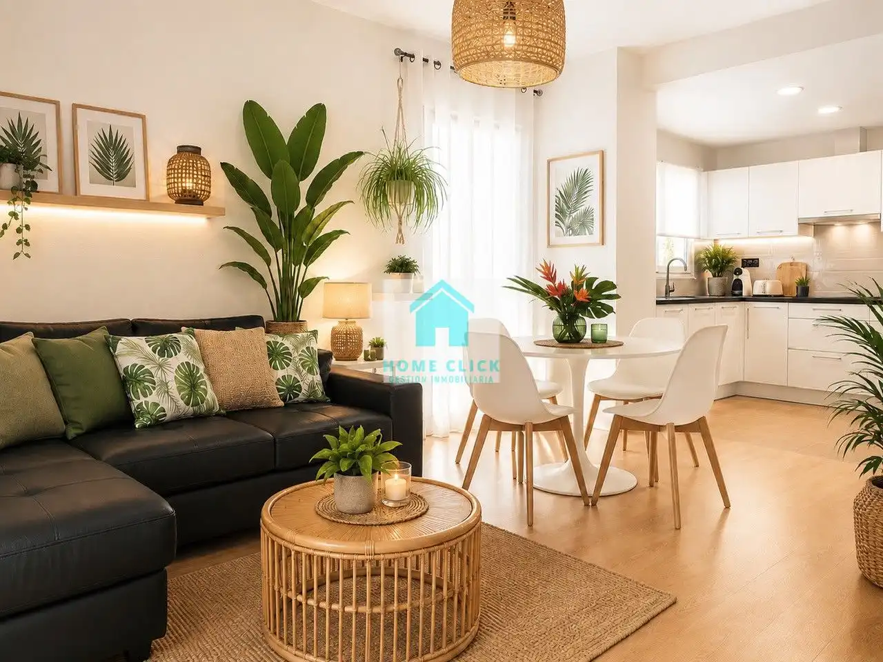 Sala d'estar de Apartament de lloguer en Benalmádena amb Aire condicionat, Calefacció i Jardí privat