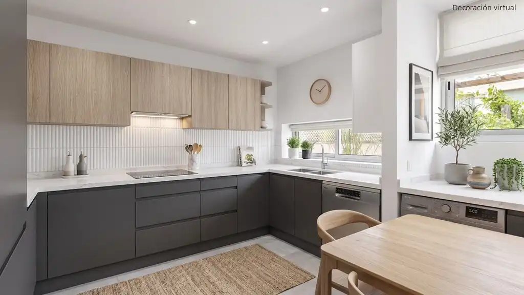 Cocina de Apartamento en venta en Barcelona con Aire acondicionado, Calefacción y Parquet