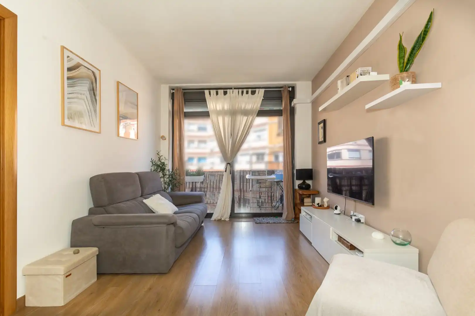 Sala d'estar de Pis en venda en  Barcelona Capital amb Aire condicionat, Calefacció i Terrassa