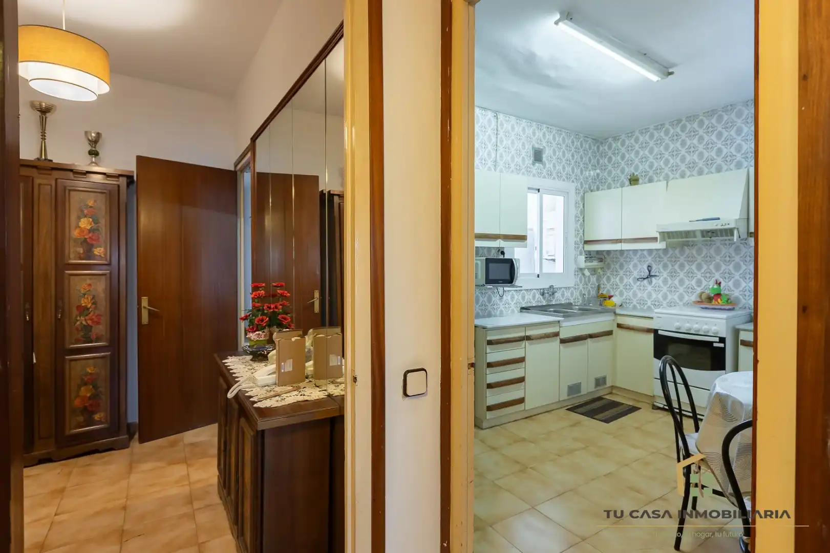 Küche von Wohnung zum Verkauf in Badalona mit Klimaanlage