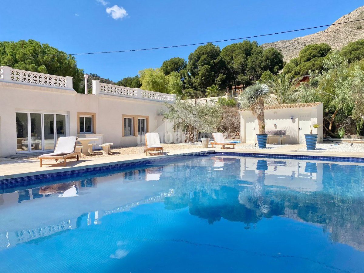 Swimming pool of House or chalet to rent in Aspe  with Heating and Furnished