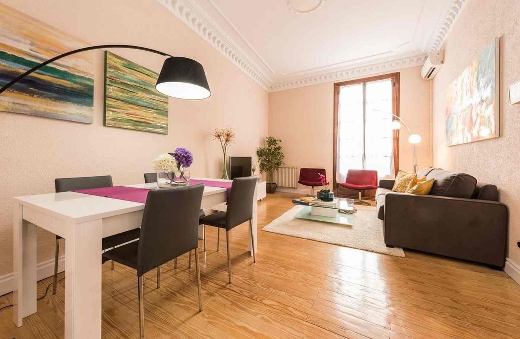 Living room of Apartment to rent in  Lleida Capital  with Air Conditioner and Balcony