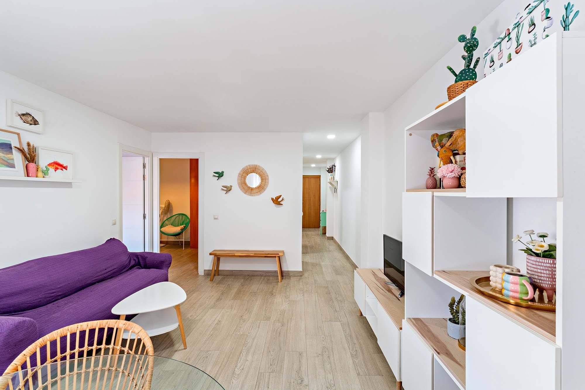 Sala d'estar de Pis en venda en Roquetas de Mar amb Aire condicionat, Calefacció i Terrassa