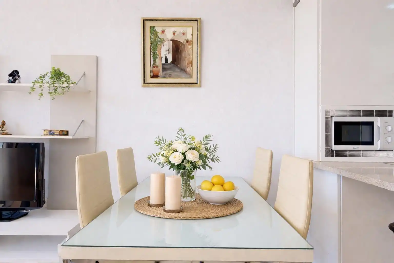 Dining room of Flat for rent in Roquetas de Mar  with Air Conditioner, Heating and Private garden