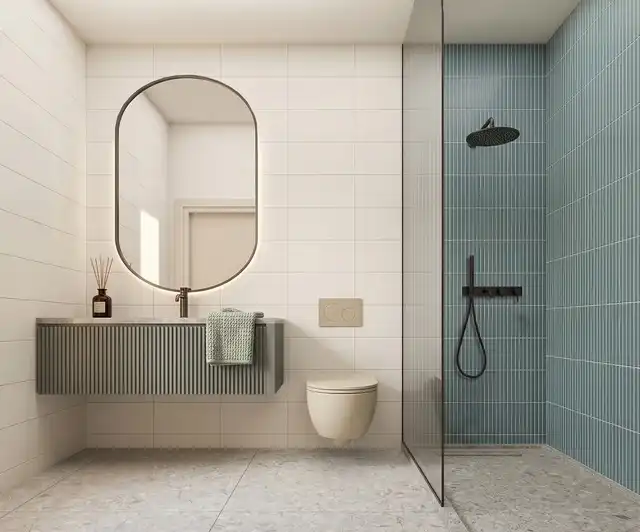 Bany de Apartament en venda en Oliva amb Aire condicionat, Terrassa i Piscina