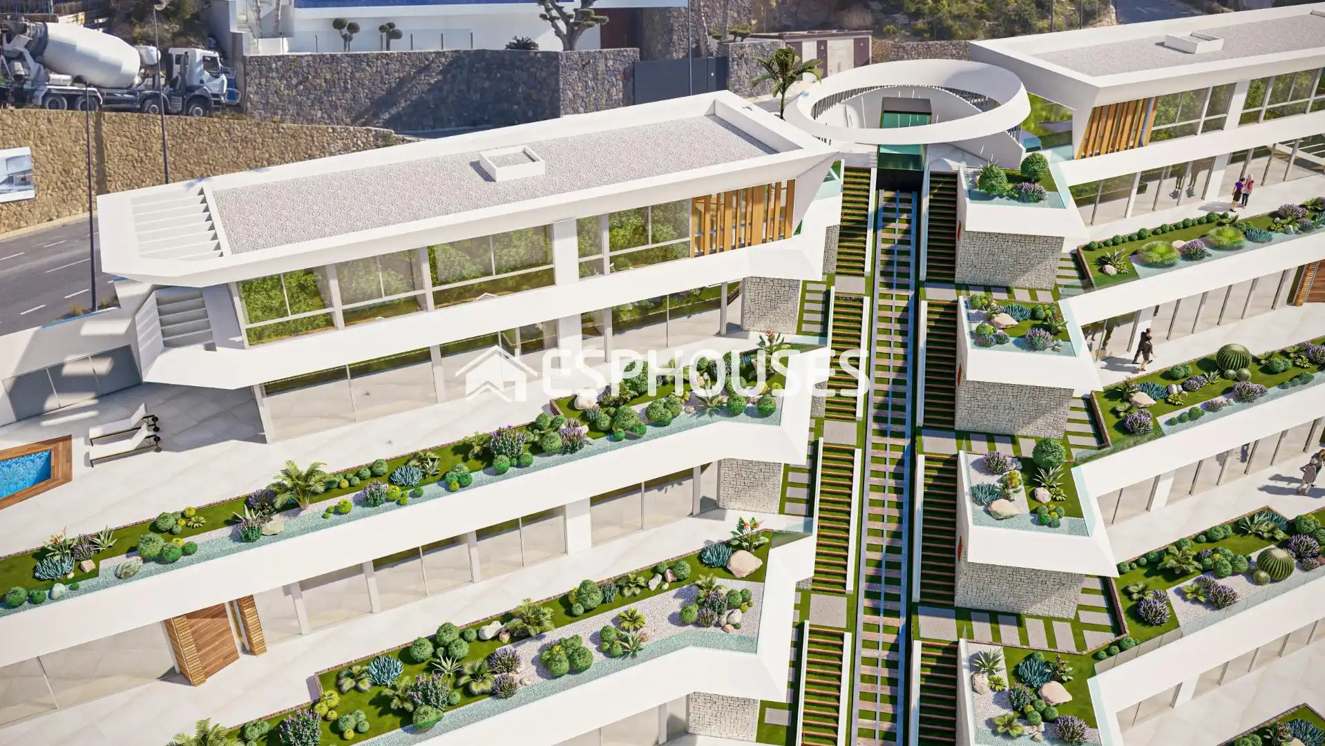 Vista exterior de Casa o xalet en venda en Calpe / Calp amb Aire condicionat, Terrassa i Piscina
