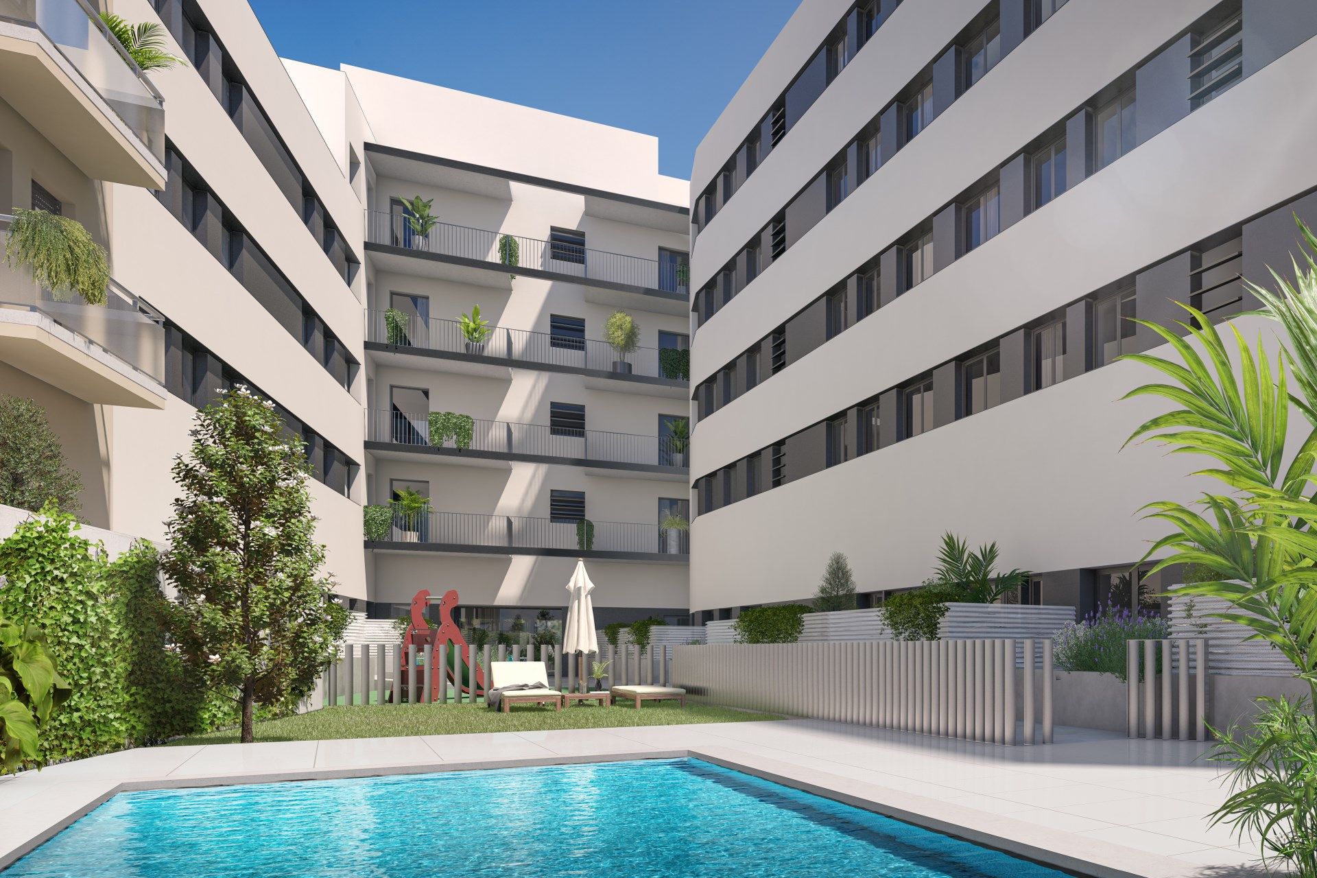 Vista exterior de Piso en venta en Girona Capital con Calefacción, Terraza y Piscina