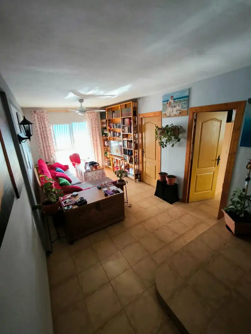 Living room of Flat for sale in Marbella  with Air Conditioner, Terrace and Furnished