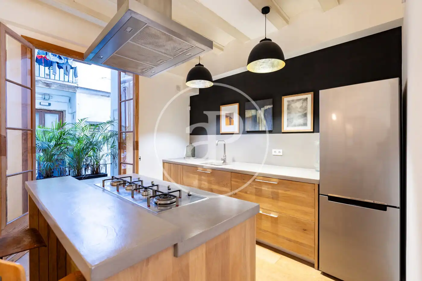 Kitchen of Flat for sale in Barcelona  with Heating, Furnished and Balcony