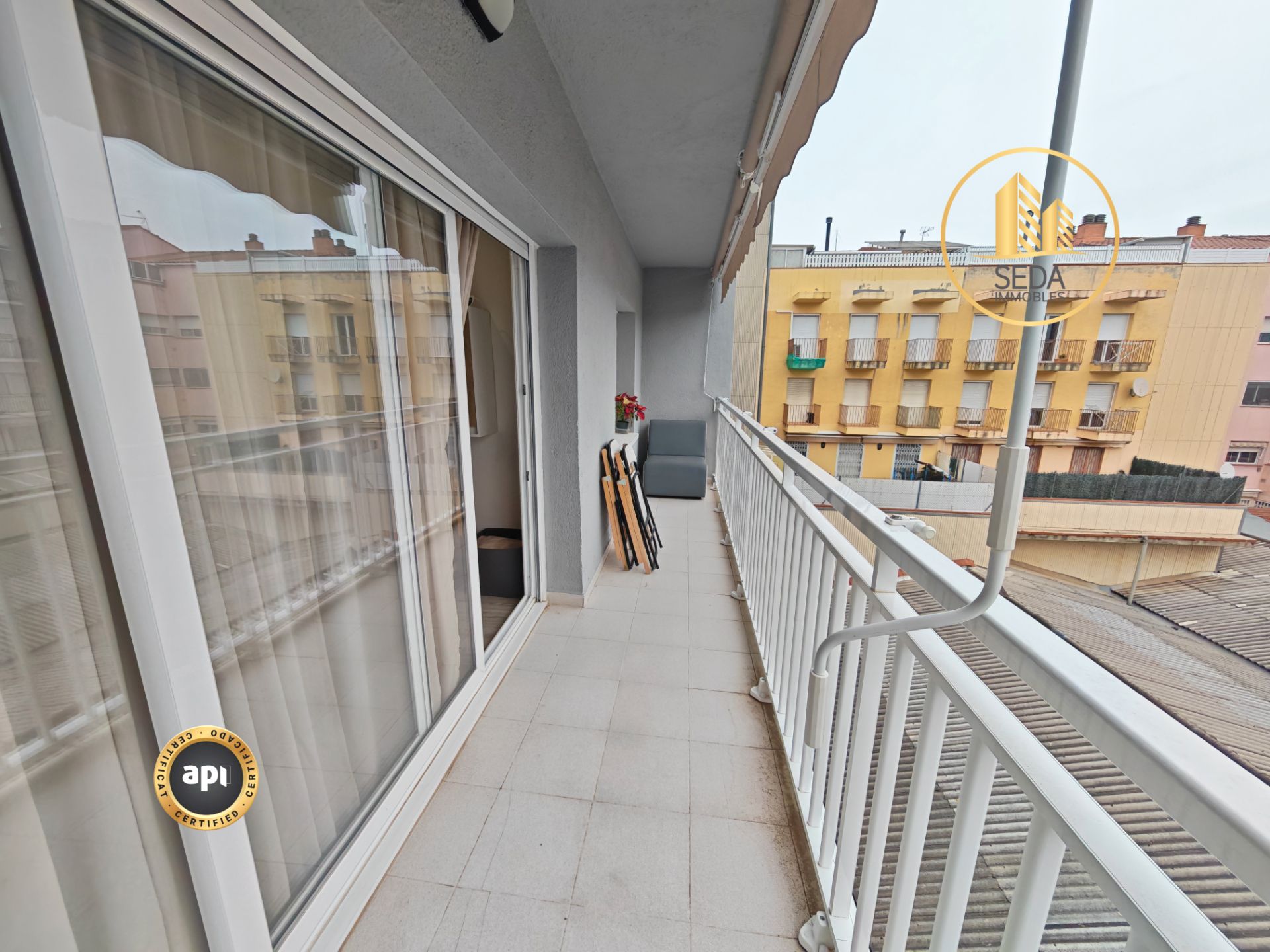 Balcony of Flat for sale in Terrassa  with Air Conditioner, Heating and Parquet flooring