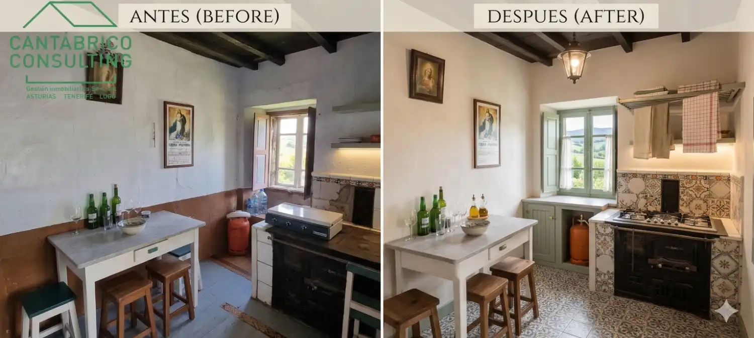 Cocina de Finca rústica en venta en Boal con Trastero