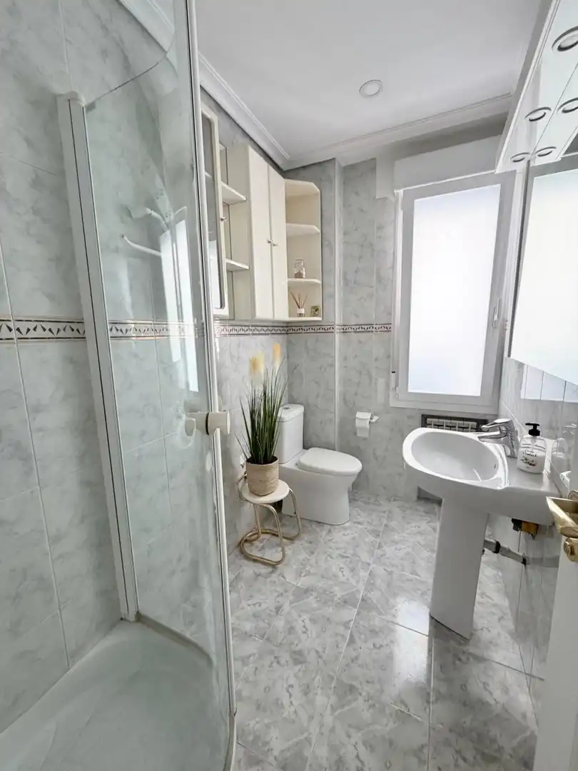 Bathroom of Flat for rent in  Logroño  with Heating, Terrace and Furnished