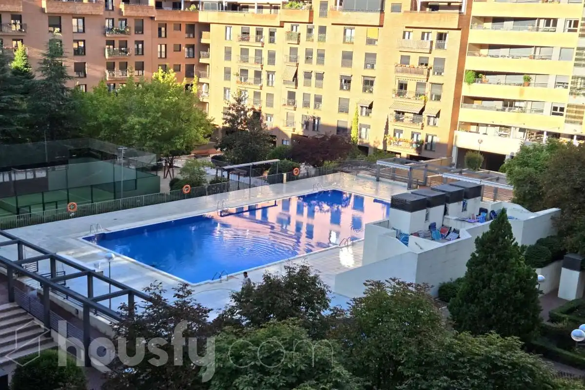 Swimming pool of Flat for rent in Madrid  with Air Conditioner, Heating and Parquet flooring