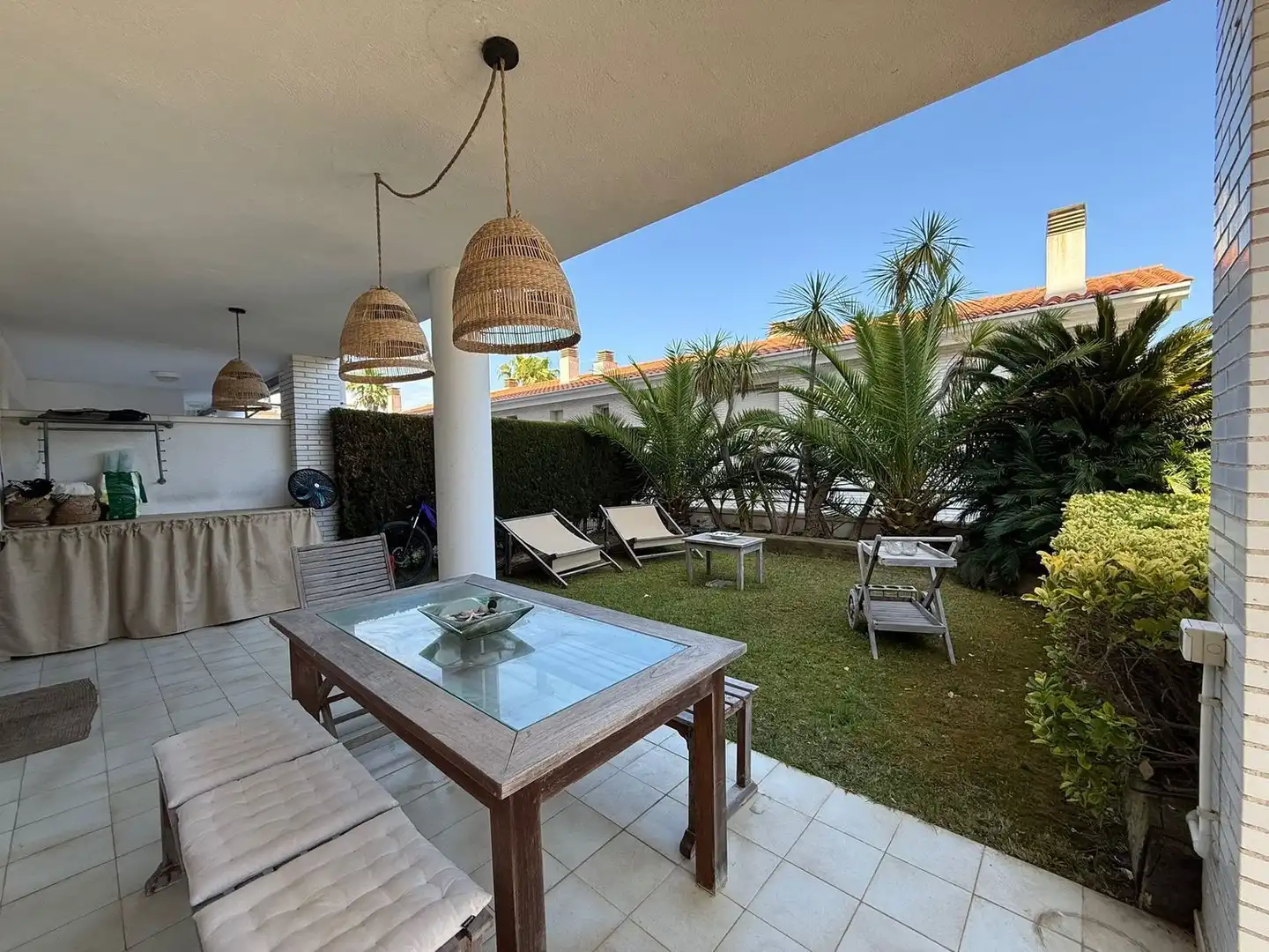 Terrace of Flat for rent in Castell d'Aro, Platja d'Aro i s'Agaró  with Air Conditioner, Private garden and Terrace