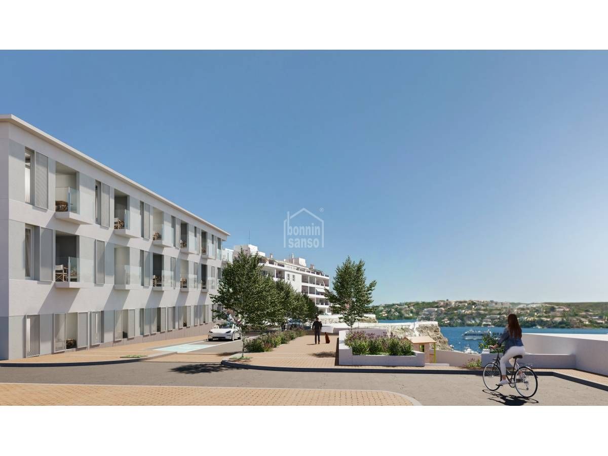 Exterior view of Apartment for sale in Es Castell  with Terrace and Swimming Pool