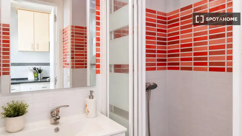Bathroom of Flat for rent in Madrid  with Air Conditioner, Heating and Furnished