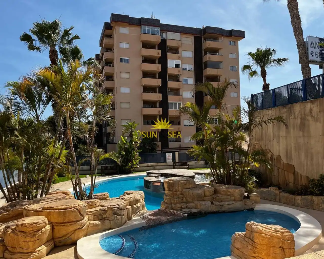 Swimming pool of Apartments for rent in Orihuela  with Air Conditioner, Heating and Private garden