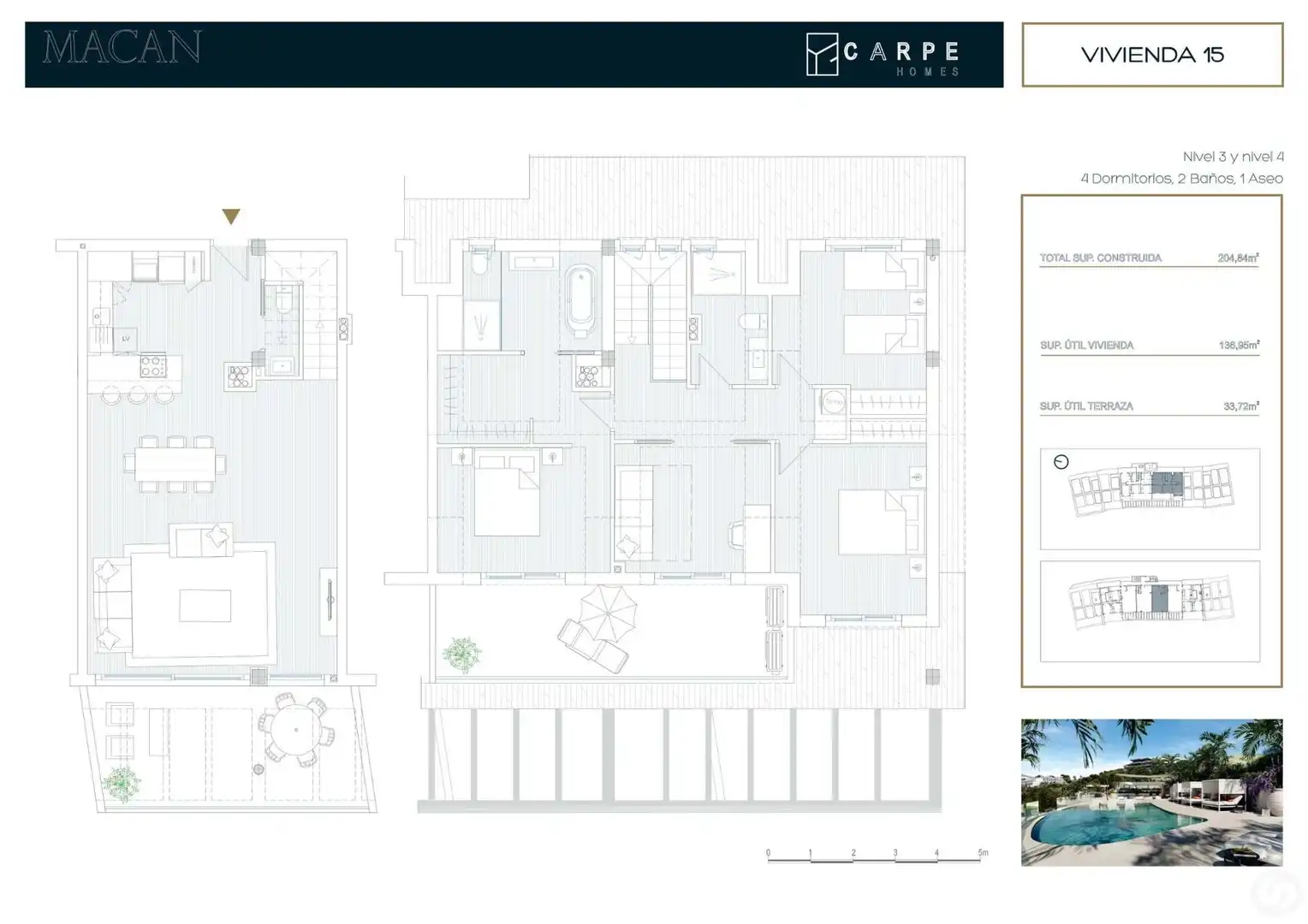 Ático con piscina en venta en Torrequebrada, imagen 16