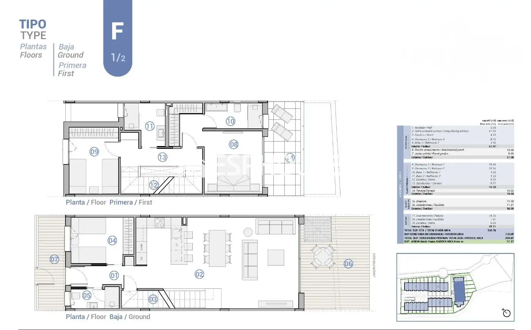 Bungalow con terraza en venta en Pueblo Español - Coveta Fumá, imagen 12
