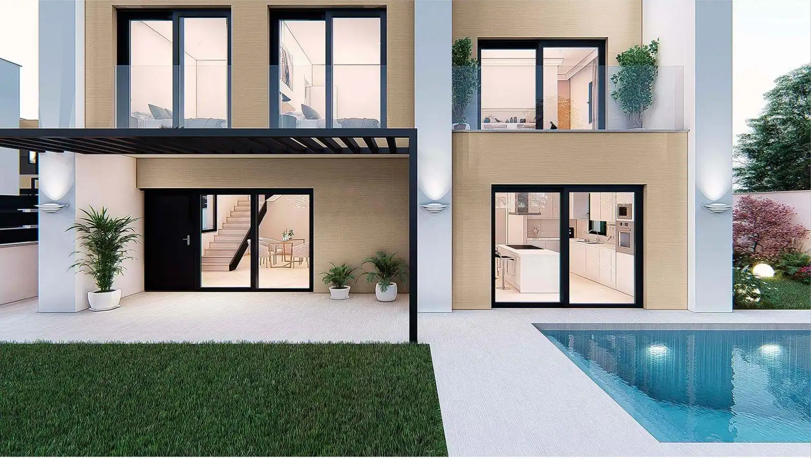 Vista exterior de Casa o chalet en venta en Sant Joan d'Alacant con Jardín privado, Terraza y Piscina