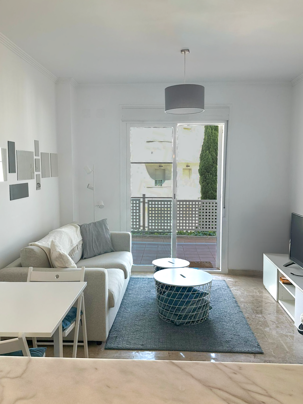 Living room of Planta baja to rent in Manilva  with Air Conditioner, Terrace and Furnished