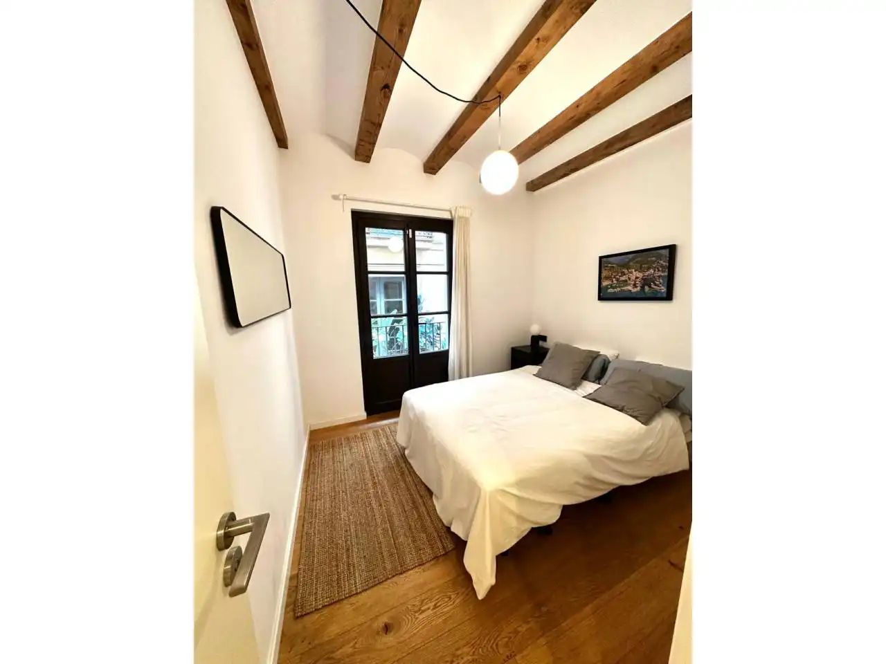 Bedroom of Flat for rent in Barcelona  with Air Conditioner, Heating and Parquet flooring