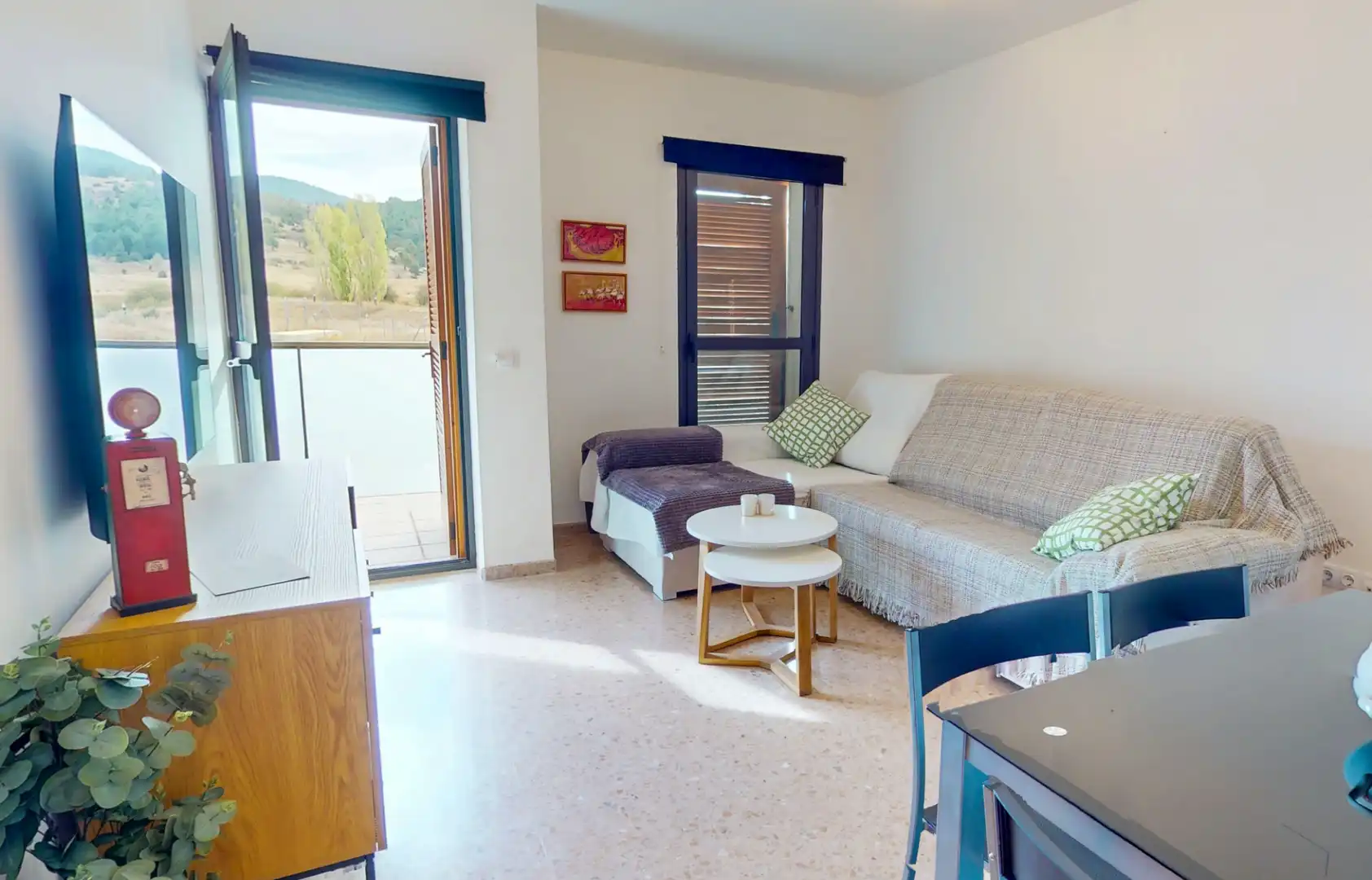 Habitación de Apartamento de alquiler en Alcalá de la Selva con Calefacción, Terraza y Amueblado