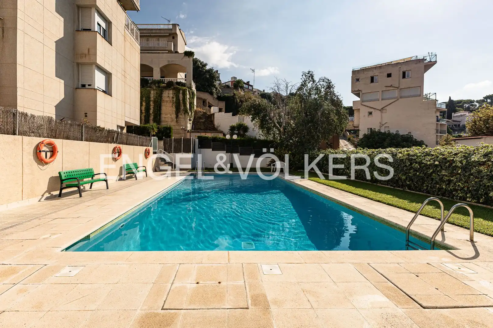 Swimming pool of Flat for sale in Caldes d'Estrac  with Air Conditioner, Heating and Private garden