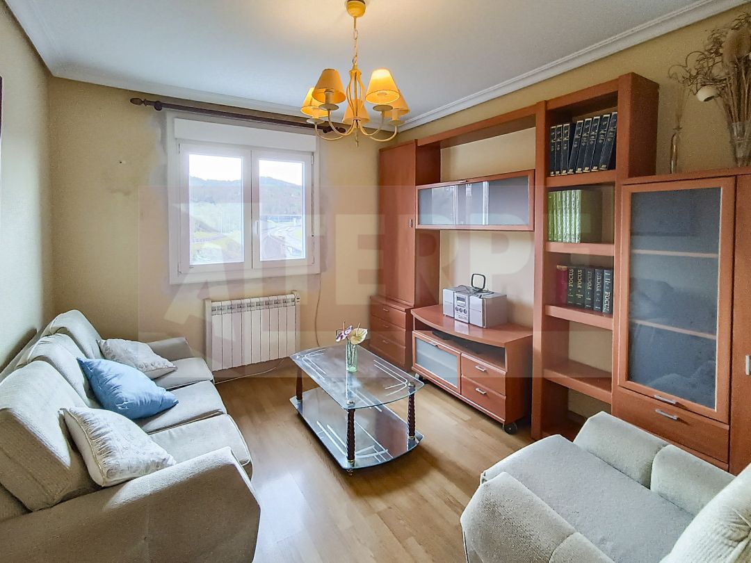 Sala d'estar de Pis en venda en Donostia - San Sebastián  amb Calefacció, Parquet i Balcó