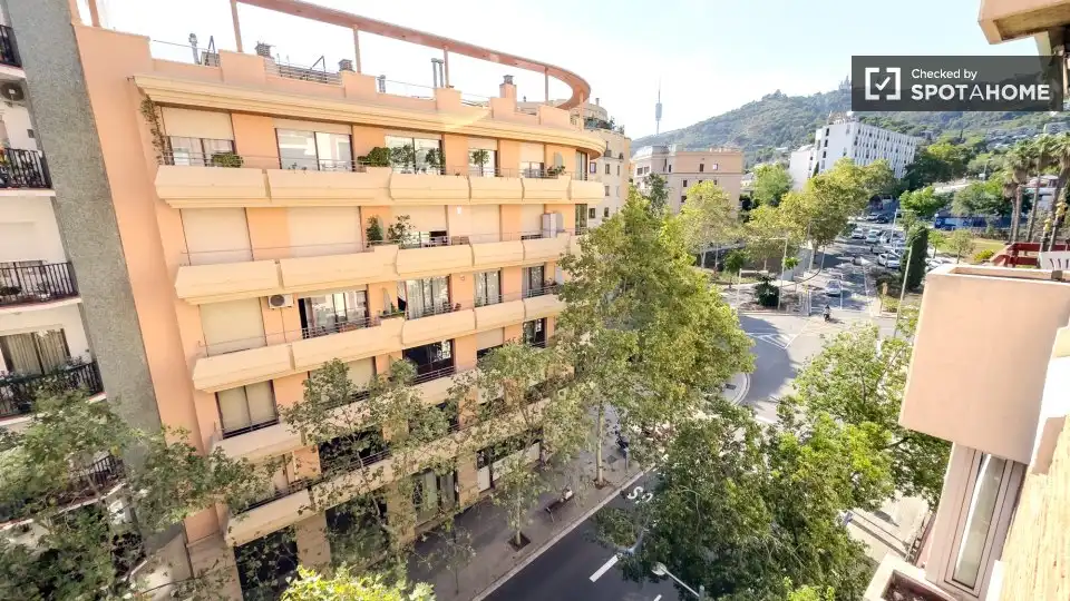 Vista exterior de Pis per a compartir en Barcelona amb Aire condicionat, Calefacció i Moblat