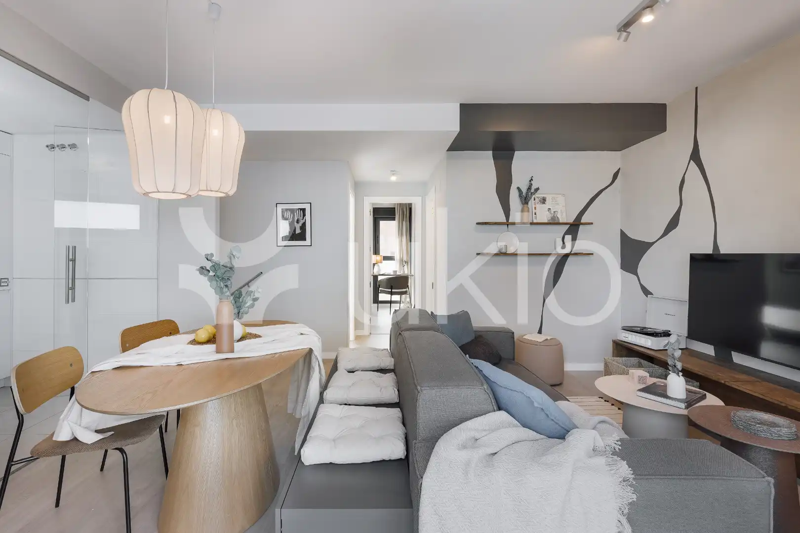 Wohnzimmer von Wohnungen zur Miete in Madrid mit Klimaanlage, Heizung und Terrasse