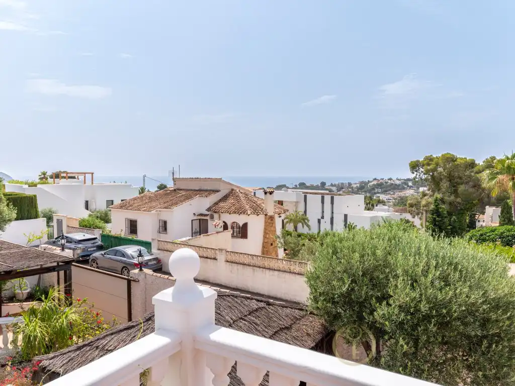 Vista exterior de Casa o chalet en venta en Moraira con Aire acondicionado, Jardín privado y Terraza