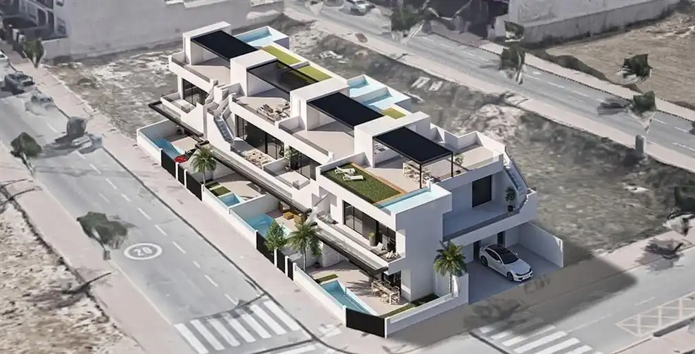 Vista exterior de Ático en venta en San Pedro del Pinatar con Aire acondicionado, Terraza y Trastero