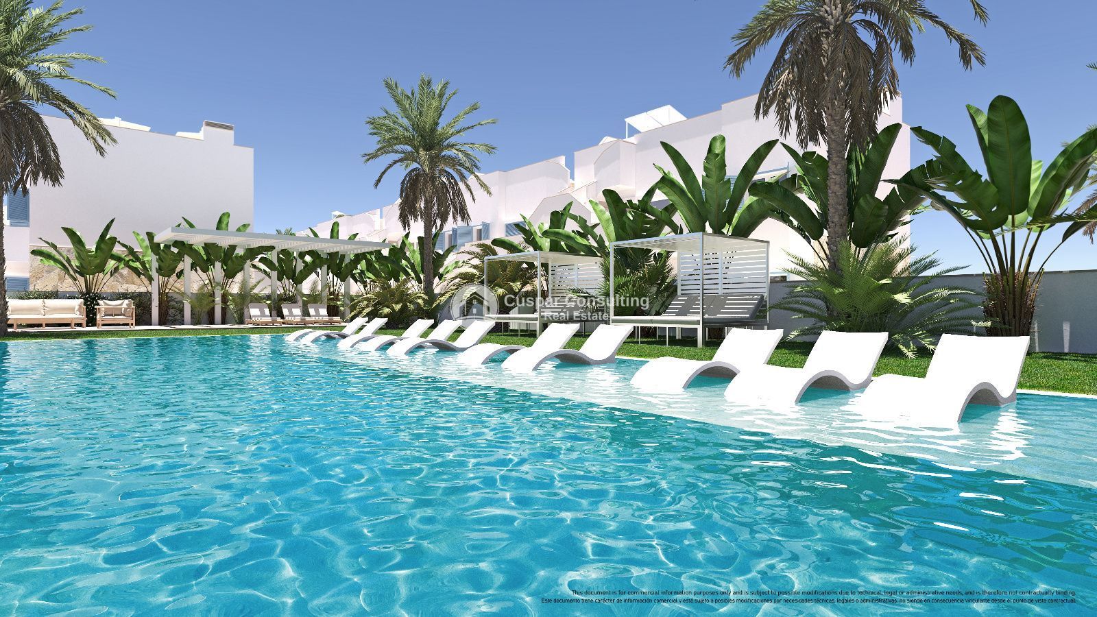 Piscina de Apartament en venda en Pilar de la Horadada amb Aire condicionat, Calefacció i Jardí privat