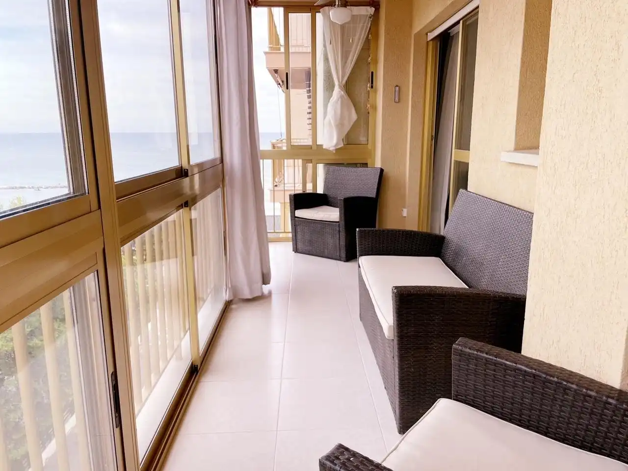 Terraza de Apartamento de alquiler en Benicasim / Benicàssim con Jardín privado, Terraza y Amueblado