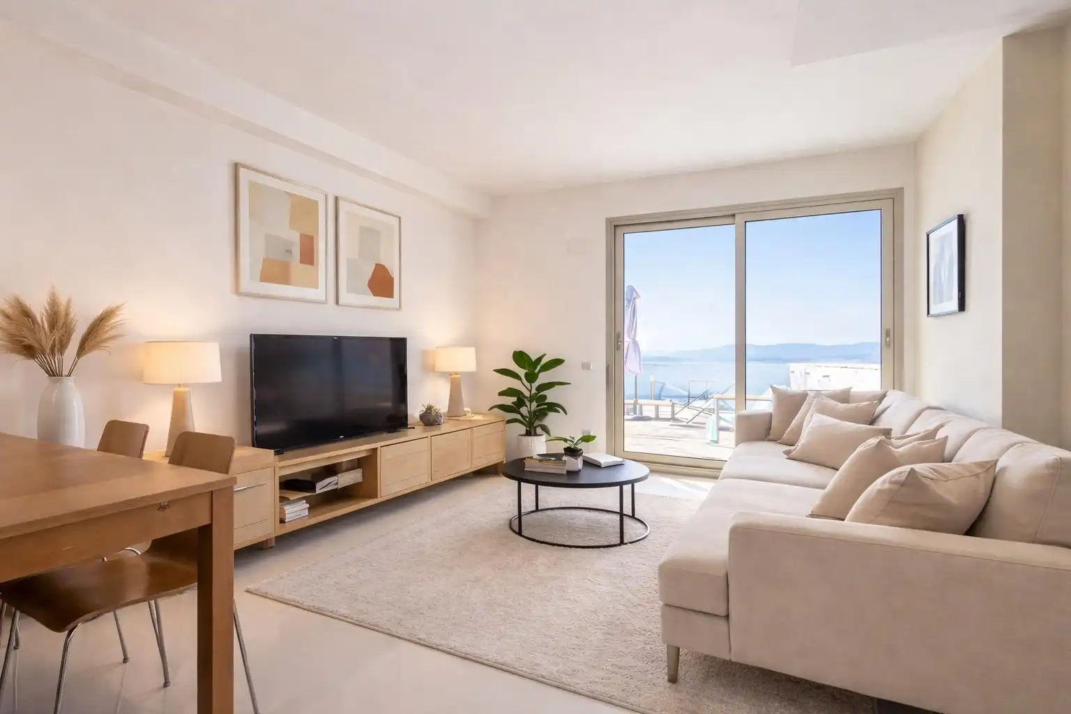 Wohnzimmer von Wohnung zum Verkauf in Sant Pere de Ribes mit Klimaanlage, Heizung und Terrasse