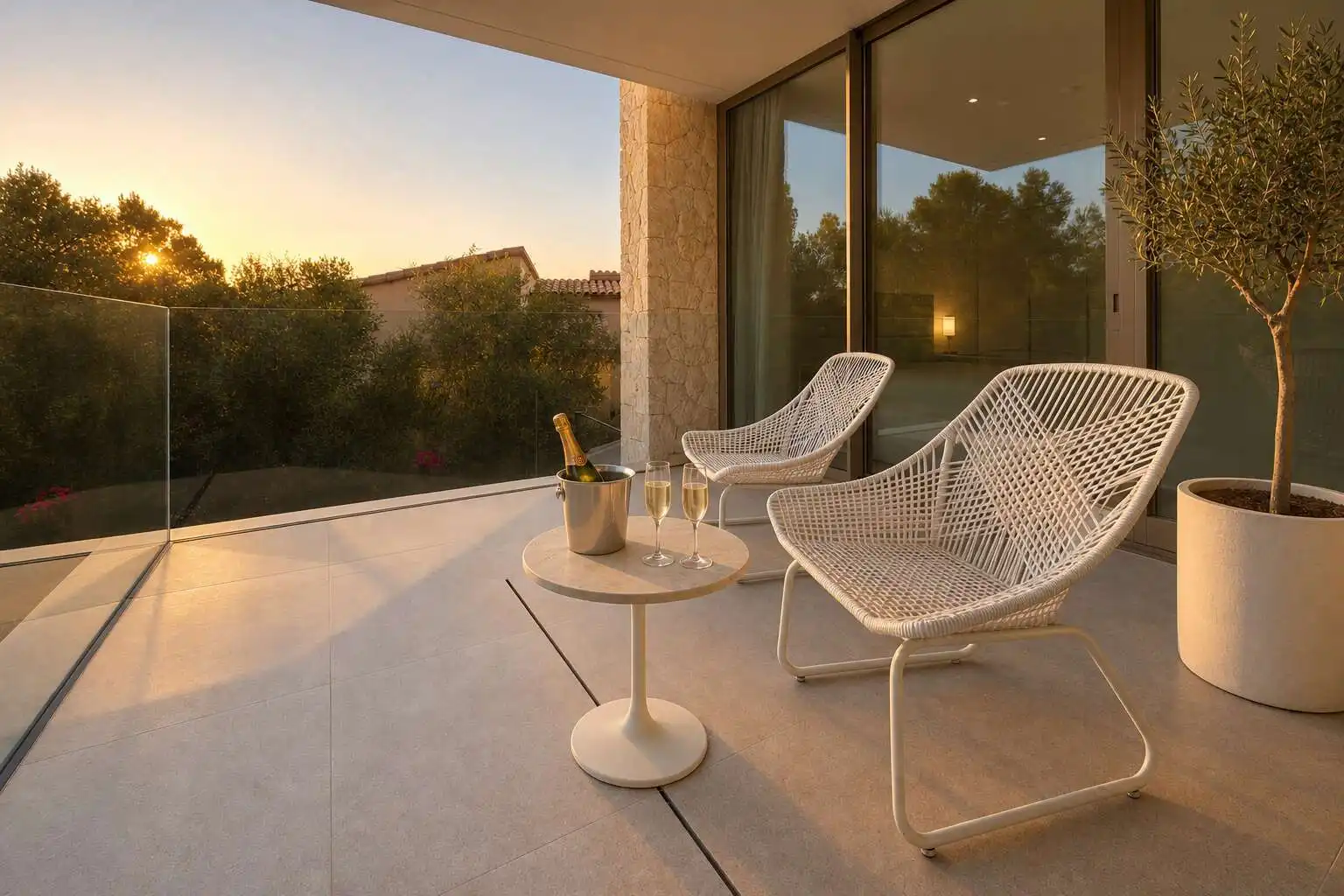 Terrasse von Einfamilien-Reihenhaus zum Verkauf in Capdepera mit Klimaanlage, Terrasse und Möbliert