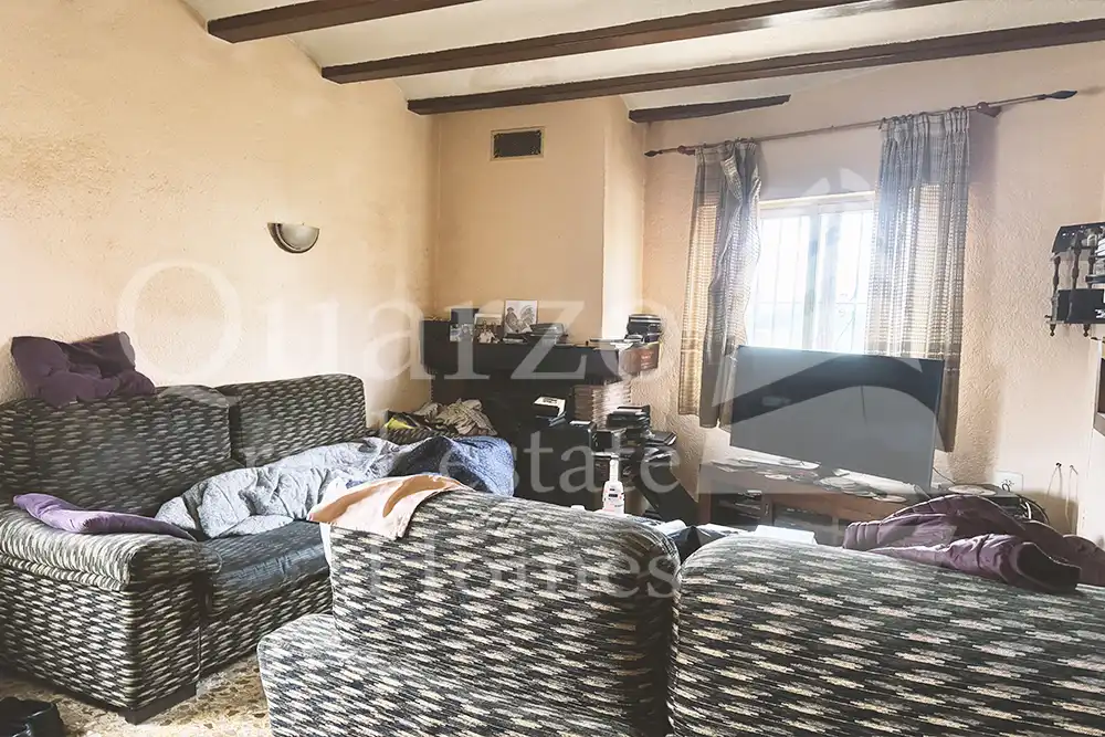 Living room of Flat for sale in Els Poblets  with Heating, Terrace and Furnished