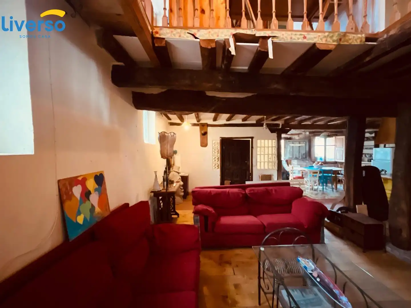 Living room of Houses for sale in Revillarruz  with Heating, Terrace and Furnished