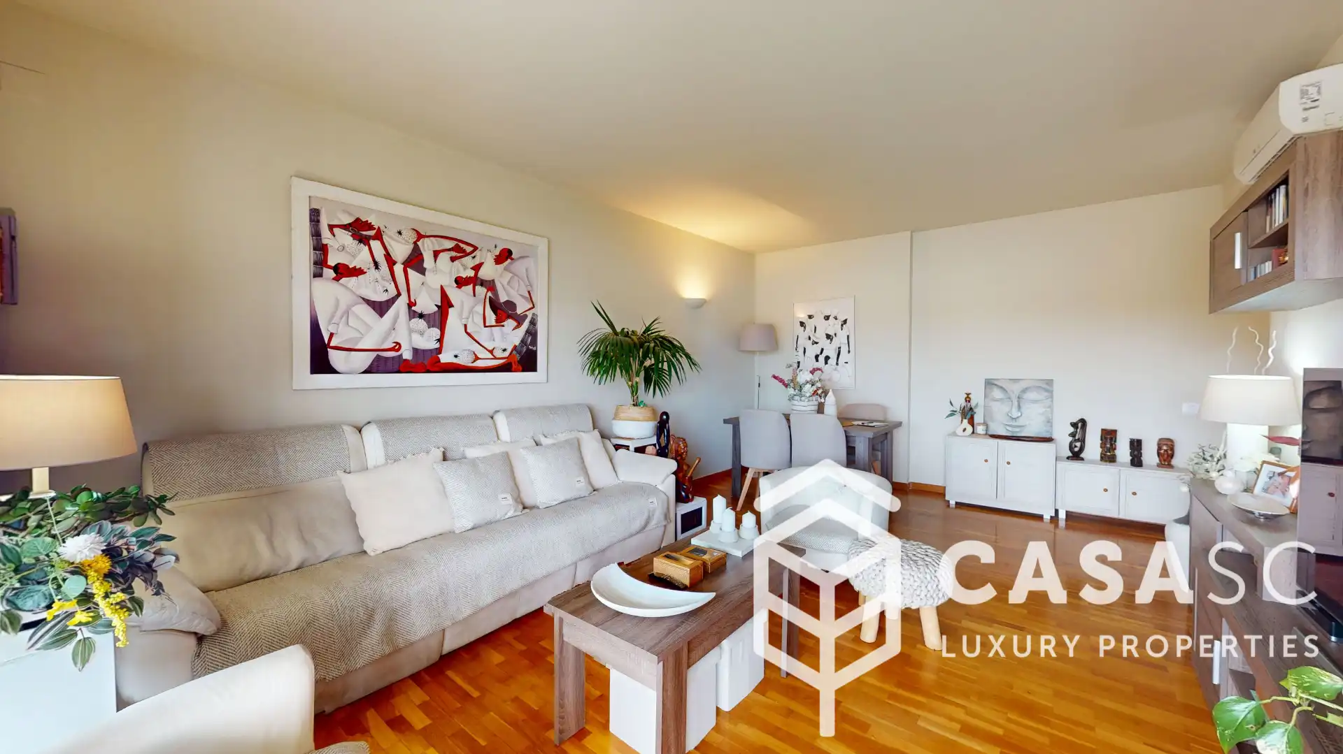 Living room of Attic for sale in Sant Cugat del Vallès  with Air Conditioner, Heating and Parquet flooring