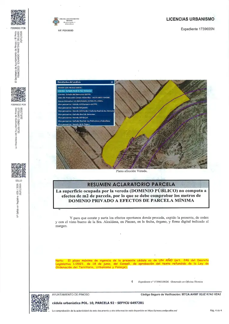 Terreno en venta en El Pinós / Pinoso