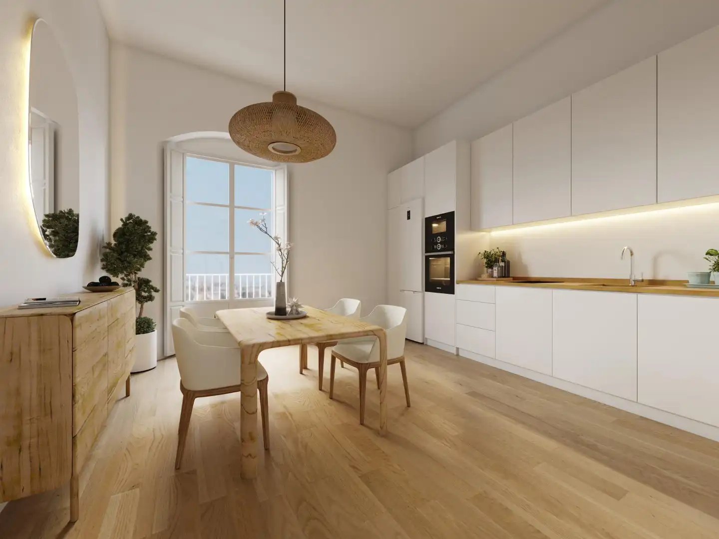 Cuina de Apartament en venda en Chiclana de la Frontera amb Aire condicionat, Terrassa i Balcó